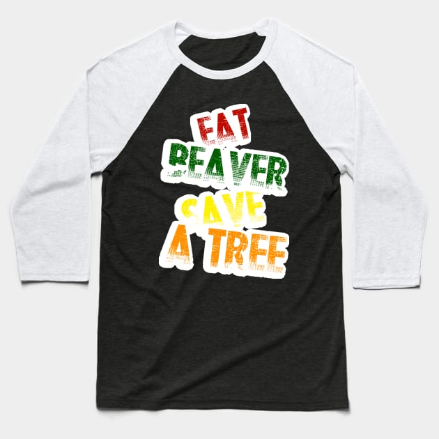 Beaver Baseball T-Shirt by DeksFlexArt